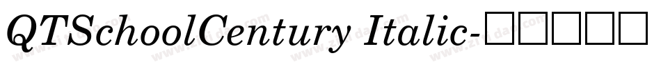 QTSchoolCentury Italic字体转换